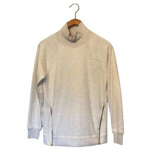Athleta Cozy Karma Side Zip Mock Neck Sweatshirt XXS Women Pullover Long Sleeve
